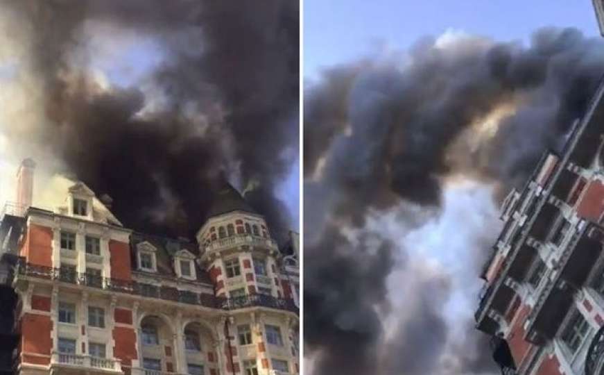 Panika u Londonu: Veliki požar u luksuznom hotelu 